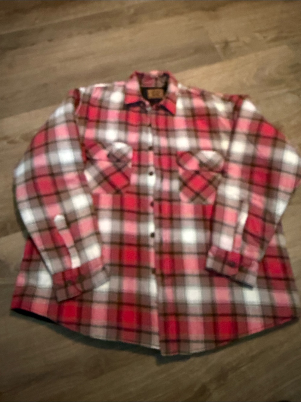 Eddie Bauer Red Plaid Button-Down Shirt